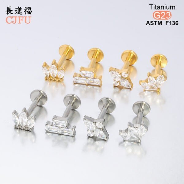 ASTM F136 Titanium Earrings & Lip Studs Wholesale Manufacturer