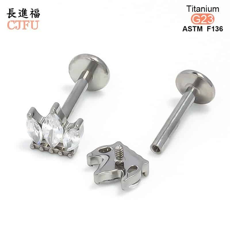 ASTM F136 Titanium Earrings & Lip Studs Wholesale Manufacturer