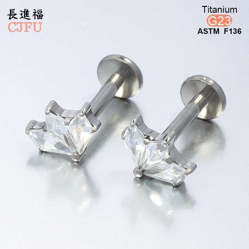 ASTM F136 Titanium Earrings & Lip Studs Wholesale Manufacturer