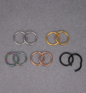 316 medical stainless steel nasal septum puncture ring, ear cartilage ring