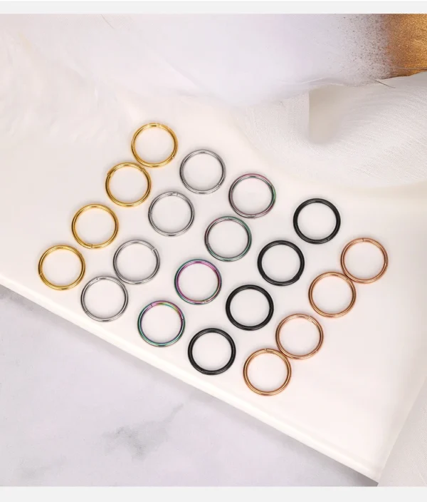 316 medical stainless steel nasal septum puncture ring, ear cartilage ring
