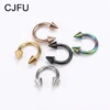 316 Stainless Steel Nose Studs & Rings — Women's Body Jewelry, Horseshoe Barbells with Cone Spikes — Wholesale Body Piercing Supplies