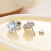 Bulk Zircon Snowflake Stainless Steel Double-Headed Removable Helix Ear Cartilage Piercing Jewelry