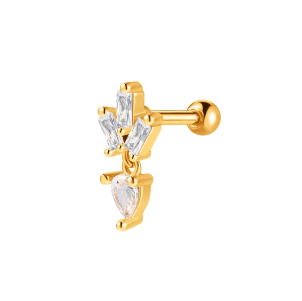 H10d7f72b879c4eaa927005e1caa9cd1an.webp Cartilage Stud Silver18K Gold Plated Stainless Steel Bow Heart Dangle Charm Helix Piercing Jewelry