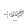 H13aa5157bc0b4198b2b62db34f4f6e007.webp Astm F136 Titanium Gold Pvd Sextet Clear Cz Internally Threaded Labret Helix Piercing Flat Back Stud Earring