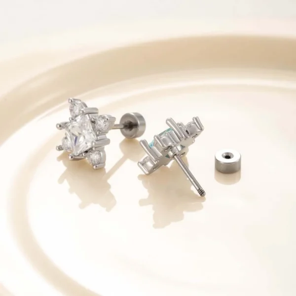 H1c0084b651fd4eadaa51147ef205315cM.webp Wholesale Snowflake Tragus Conch Ear Lobe Piercing Stainless Steel Helix Piercing Jewelry