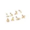 pink Style Personality Totem Stud Earrings Minimalist Gold Stainless Steel Earring Angel wings Earrings