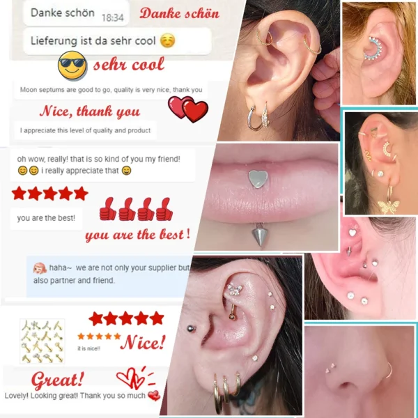 Astm F136 Titanium Wholesale Labret Piercing Studs Lip Piercing Labret Lip Rings Piercing Body Jewelry Labret Studs