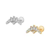 Waterproof Titanium Tiny Leaves Snake  Stud Earrings Piercing Jewelry for Women