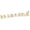 Haedd6aa2226c4cdd9c2117d7bc84d8c9k.webp Trendy Plated Stud Earrings With Solid Brass and Platinum Featuring Snake and Flower Designs With Zircon and Stone