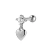 Hbbf9806e0f6243d18e9808cd2c24e01ae.webp Cartilage Stud Silver18K Gold Plated Stainless Steel Bow Heart Dangle Charm Helix Piercing Jewelry