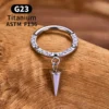 Hc2368d82428d4d0fb6f4986b742be6e4C.webp G23 Titanium Round CZ Pendant 16G Septum Hoop Nose Ring Ear Tragus Cartilage Helix Conch Earrings Body Piercing Jewelry