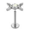 Astm F136 G23 Titanium Opal Piercing Internally Threaded Earring Stud Helix Piercing Jewelry