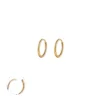 Classical Hoop Earrings Stainless Steel 16G 6Mm 8Mm 10Mm 12Mm 14Mm Silver Black Gold Hoop Earrings