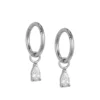 Gemstone Earrings Jewelry for Women  Tear Drop Diamond Zircon Huggie Hoop Earrings
