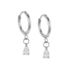 Gemstone Earrings Jewelry for Women  Tear Drop Diamond Zircon Huggie Hoop Earrings