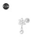 G23 F136 Titanium Drop Pear Zircon Labret Helix Piercing Hypoallergenic Nickel-Free Tassel Drop Earring Stud