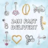 He2b17b277b7c49c9af629b23f0c3f87ff.webp F136 Titanium Labret Stud Leaf Shape Diamond Internally Threaded Flat Back Helix Piercing Jewelry