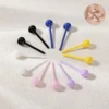 Fashion Ceramic Stud Earrings Blue Purple Black Yellow Pink Ceramic Jewelry Women