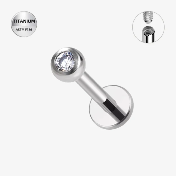 Astm F136 Titanium Wholesale Labret Piercing Studs Lip Piercing Labret Lip Rings Piercing Body Jewelry Labret Studs